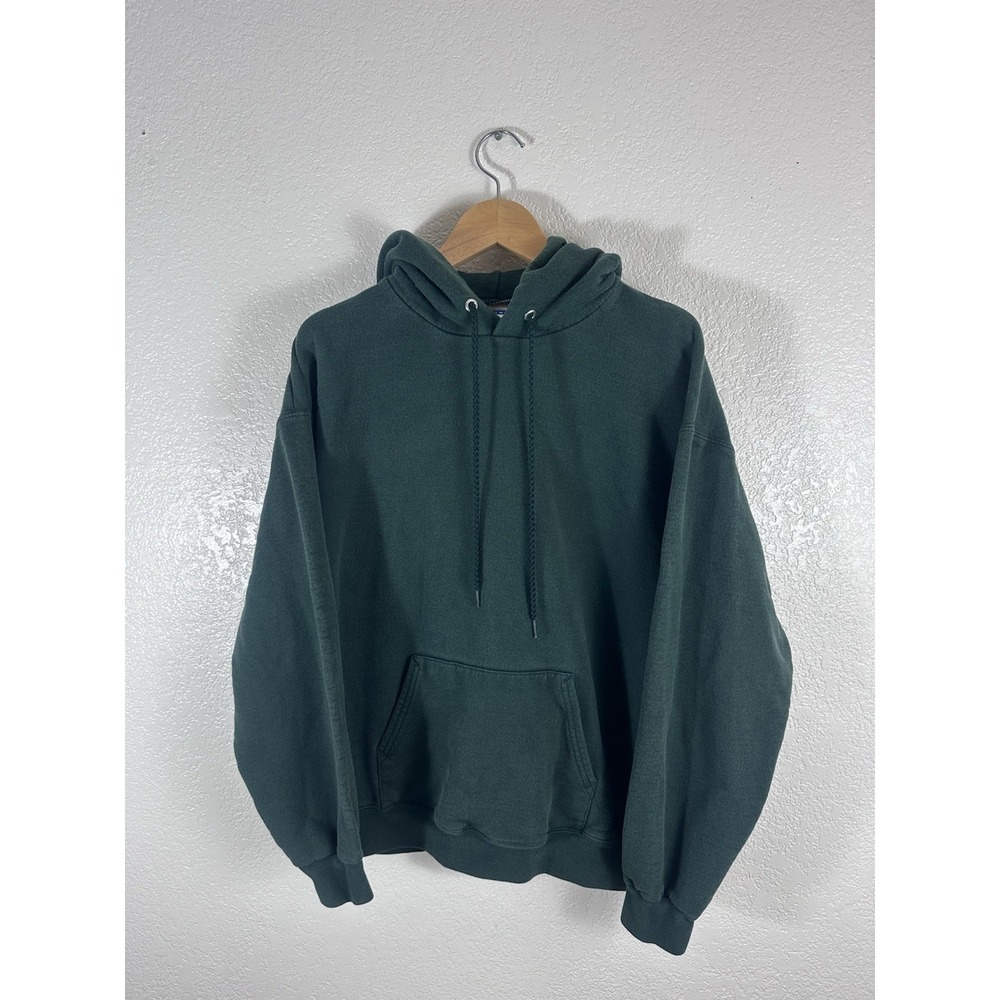 Hanes Ultimate Cotton PrintPro Blank Green Pullover Hoodie Sweatshirt